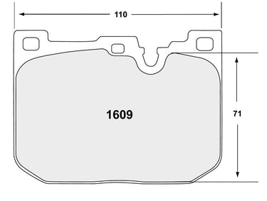 PFC Brake Pads 1609.08.17.44 Pad Shape Image